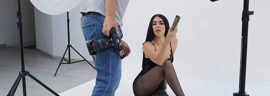 tras cámaras de una sesión fotográfica por Alejandro Cajas en AC STUDIO