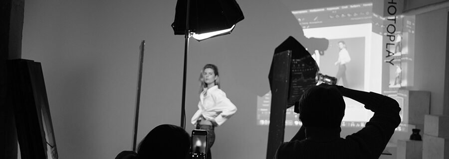 modelo en sesión fotográfica